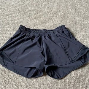 Black LuluLemon Hotty Hot Shorts